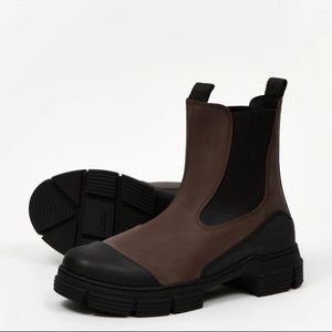 GANNI Recycled Rubber Chelsea Boots, 37 - Brand New